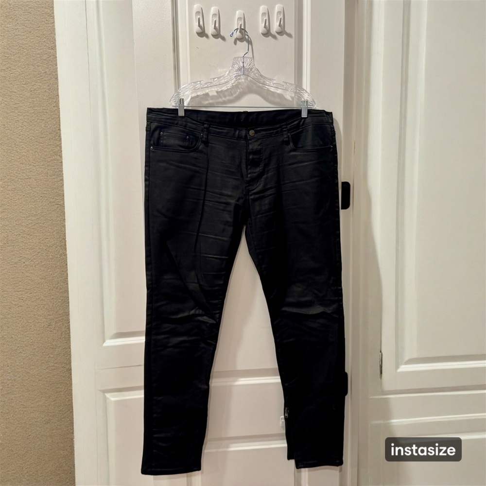 Men's Black Wax Jeans